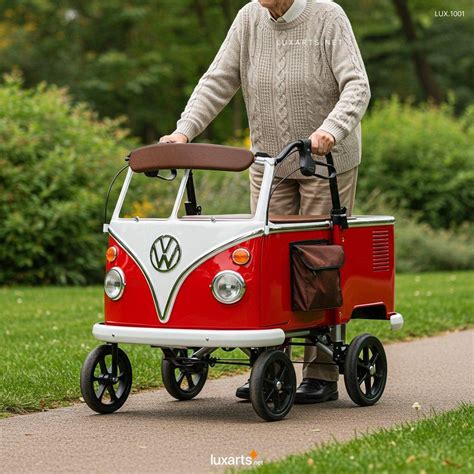 LUX.1001 Relive the Retro Charm: Vintage Volkswagen Bus Walker for Seniors - LuxArts