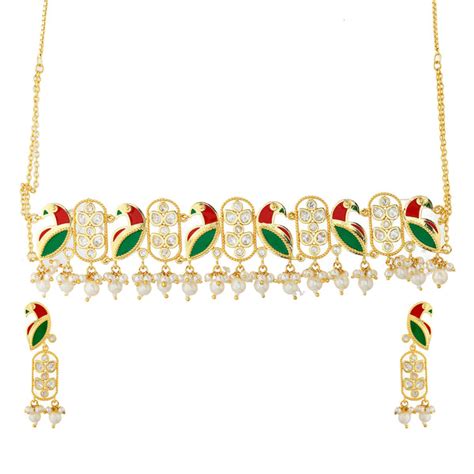 Panchhi Humera Choker Necklace Set – VOYLLA
