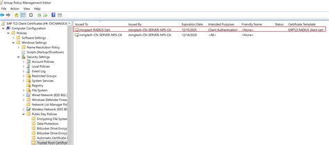 Configure RADIUS authentication using EAP-TLS in windows NPS receive a ...