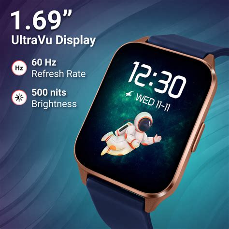 Fastrack Reflex Beat+ 1.69 inch UltraVU Display|500 Nits|60 Sports ...