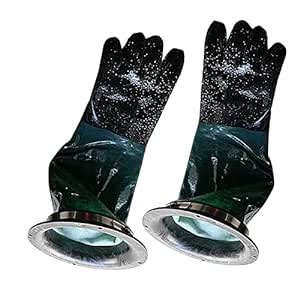 LOOM TREE® Heavy Duty Rubber Sand Blasting Gloves Sandblast Cabinet ...