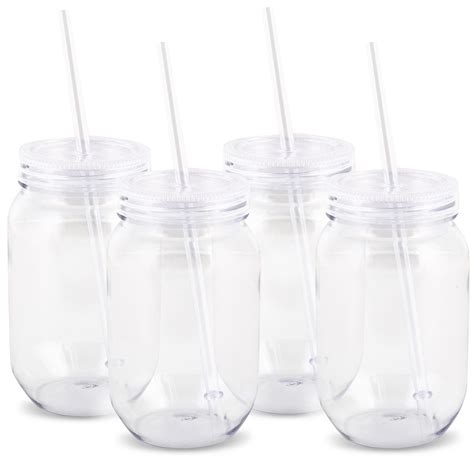 Plastic Mason Jars 16oz. - PartyBell.com