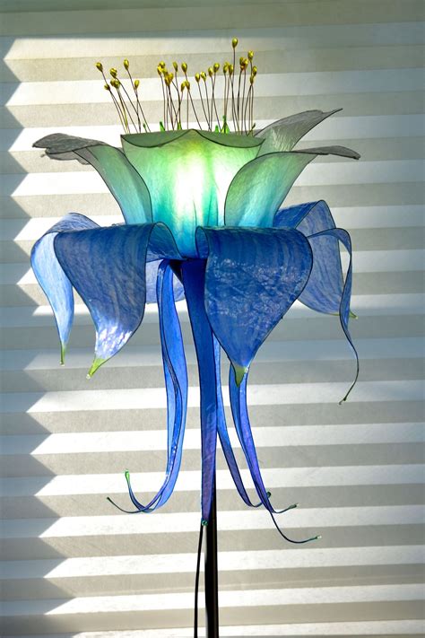 Floor Lamp Light Blue Columbine Fantastic Giant Flower - Etsy | Flower ...