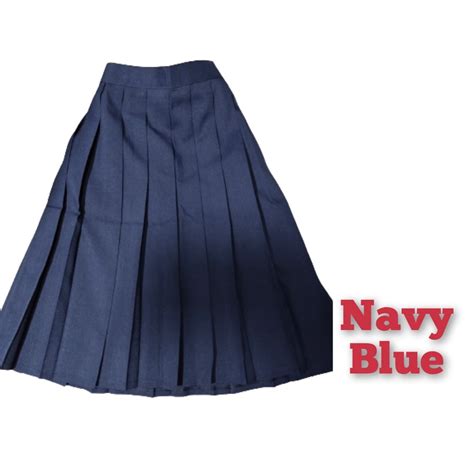SCHOOL UNIFORM SKIRT// NAVY BLUE COLOR | Shopee Philippines