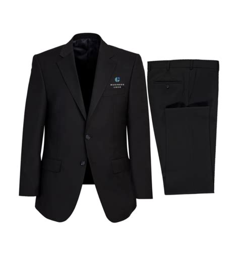 Custom Black Suit with Logo for Teams | UniformTailor