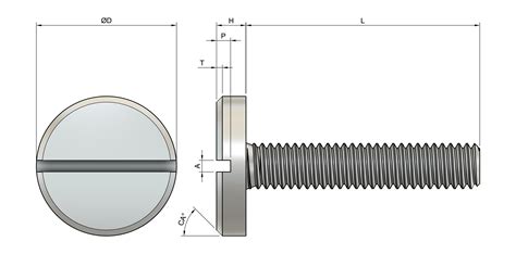 M8 x 12mm Large Slotted Pan Head Screws (DIN 921) - Thread Locking ...