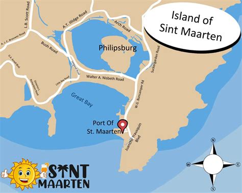 Maarten tourist map - Touristvisitorguides.com