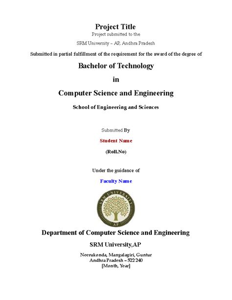B.Tech Project Report - Computer Science & Engineering - Studocu