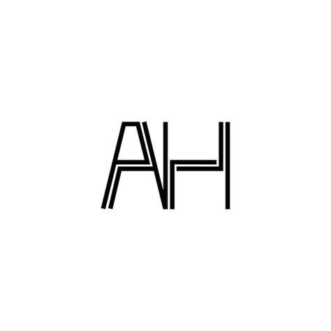 AH-Monogramm-Logo-Design, Buchstabe, Text, Name, Symbol, monochromes ...