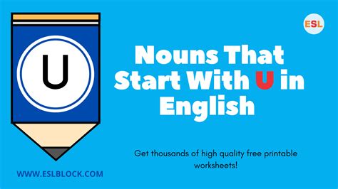 Nouns That Start With U - English as a Second Language
