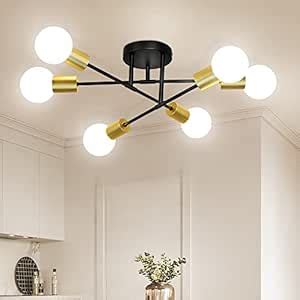 Buy ART N CRAFT 6-Light Modern Sputnik Chandelier Adjustable Gold Semi ...