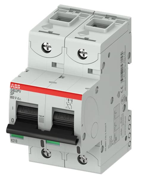 2CCF019606R0001 S802PV-SP80 - 5 kA ABB | ABB S800PV MCB, 2P, 80A Curve ...