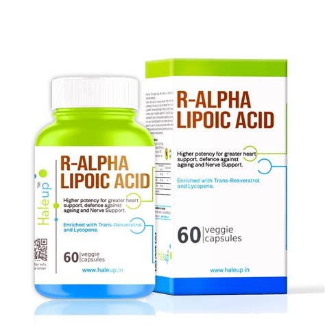 R-Alpha Lipoic Acid with Trans-Resveratrol & Lycopene - 60 Capsules fo ...