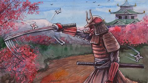 Drawings Of Japanese Samurai