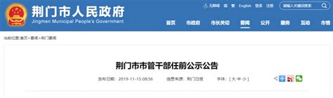 湖北3名干部任前公示公告-荆楚网-湖北日报网