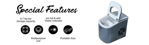Carysil Joy Portable Compact Countertop Ice Maker, Makes 9 Ice Cubes ...