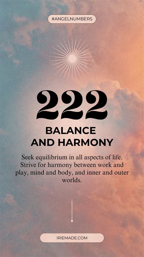 Balance and Harmony: Understanding The Significance of Angel Number 222 ...