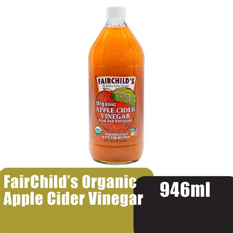 FAIRCHILD'S ORGANIC APPLE CIDER VINEGAR 32OZ VIDA Pharmacy | Shopee ...