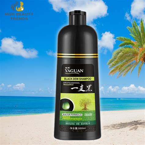 HERBAL HAIR DYE SHAMPOO WHITE HAIR INTO BLACK HAIR BLACKENING SHAMPOO ...