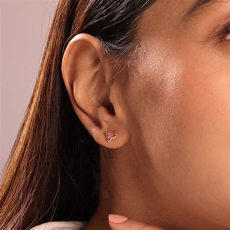 Twilight Knot 14KT Gold & Sapphire Stud Earrings