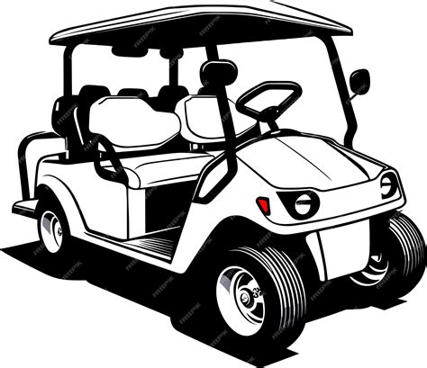 Premium Vector | Minimalist golf cart drawing
