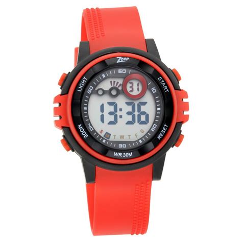 Buy Online Zoop Digital Watch with Digital Dial & Red Strap for Boys ...