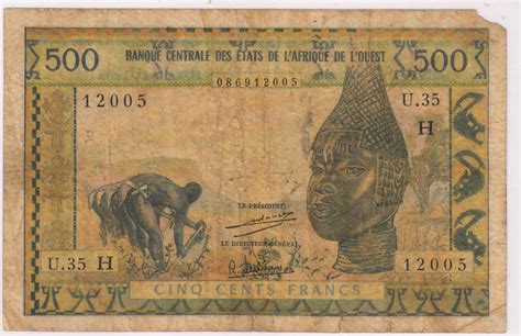Niger - West African States - 500 Francs 1970 used currency note (edge missing ) - KB Coins ...