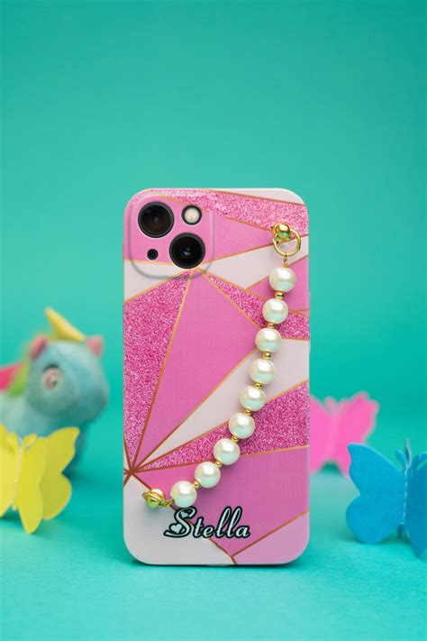 Pink Marble Pearl Bracelet Phone Case – Gadgets Destiny