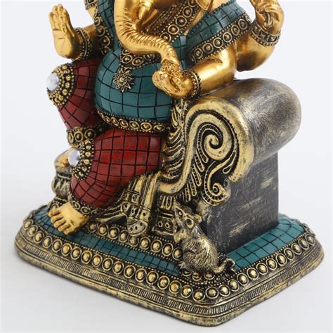 Buy Alpana Polyresin Ganesha Sitting on Chair Figurine from Home Centre ...