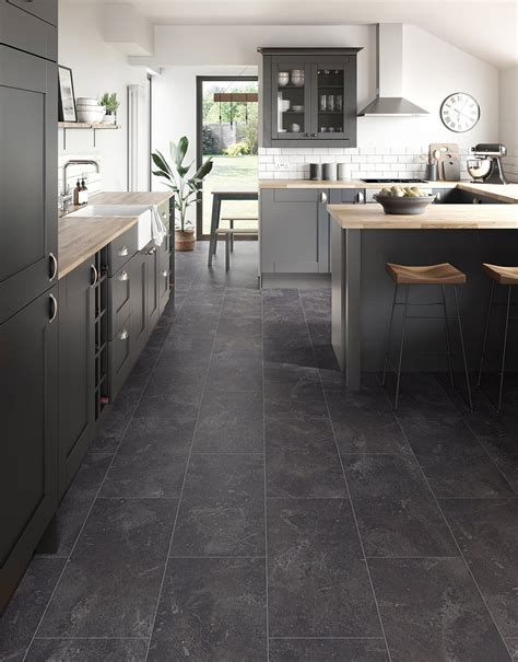 Black Slate Laminate Flooring Tile Effect – Flooring Ideas