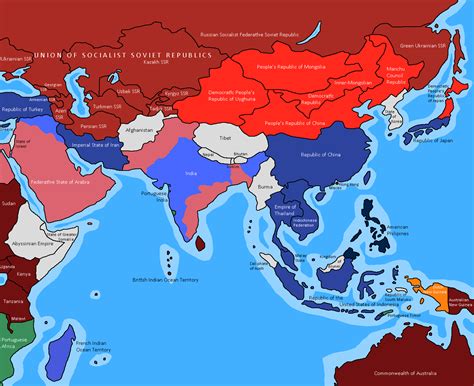 Cold War Map Asia