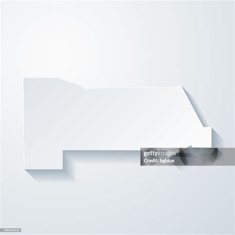 San Miguel County New Mexico Map With Paper Cut Effect On Blank ...