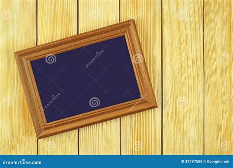 Frame Lying on a Background of Wooden Laths Stock Image - Image of ...