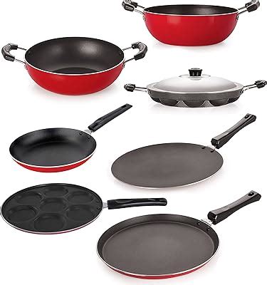 Buy Nirlon Non-Stick Coated Dishwasher Safe 6 Piece Aluminium Kitchen ...