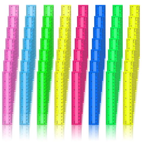 Amazon.com : Seajan 360 Pack 6 Inch Clear Color Rulers Bulk for ...
