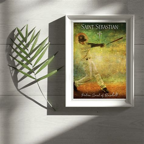 BASEBALL, Saint Sebastian, Patron Saint of Baseball, Catholic Wall Art ...