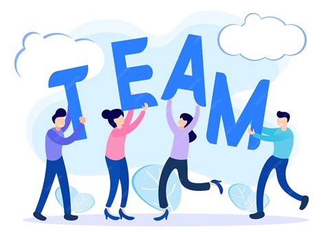 Premium Vector | Illustration vector graphic cartoon character of teamwork