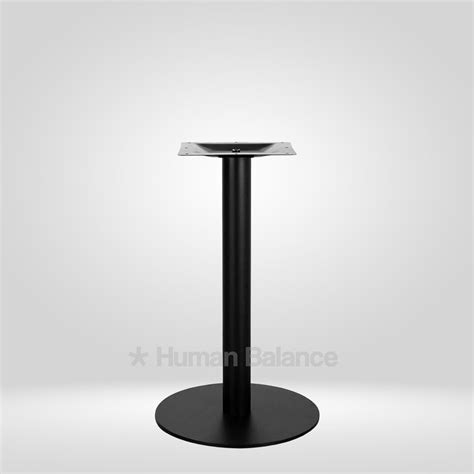 Black Kivra Cafe Table Powder Coated Mild Steel Single Pillar Stand