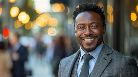 Happy Black Businessman 的图像结果