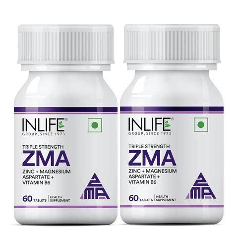 ZMA-Zinc Magnesium Aspartate and Vitamin B6 Supplement Supplement | Inlife