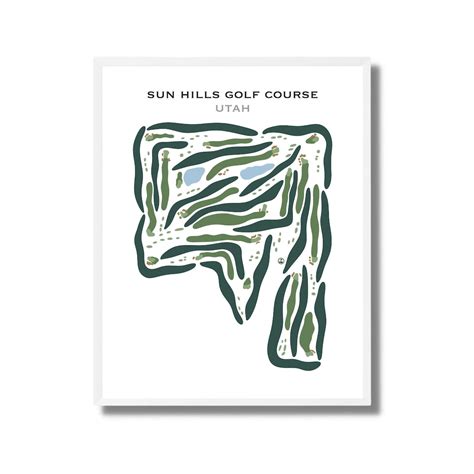 Sun Hills Golf Course, UT Golf Course Map Wall Art, Golf Map Canvas ...
