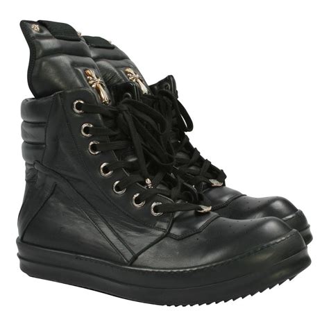 Rick Owens X Chrome Hearts Geobasket Sneakers | Chrome hearts, Heart ...