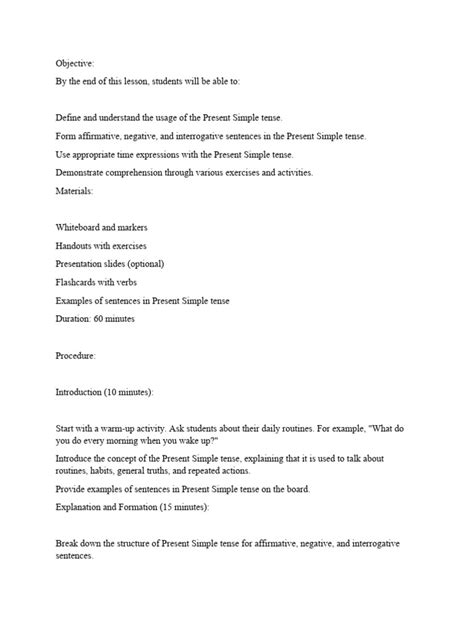 Image result for Present Simple Lesson