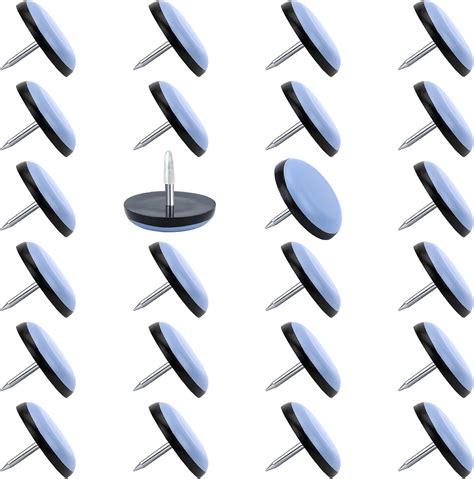 24 Pack Chair Glides, Nail On Gliders (1 Inch Diameter), Teflon for ...