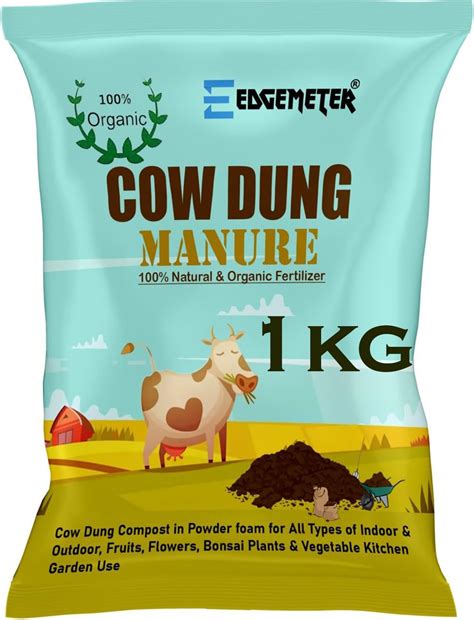 Ugaoo Cow Dung Manure Fertilizers for Plants & Home Gardening - 1 kg ...