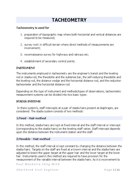 Tacheometry Tutorials 的图像结果