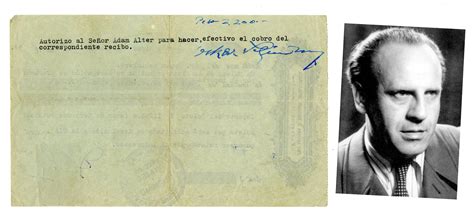 Lot - Oskar Schindler Signed Wire Transfer from Argentina Where Many ...