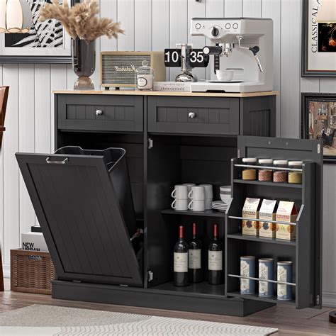 Cabinet Trash Can Tilt Out Trashcan Cabinet Amazon Home Finds