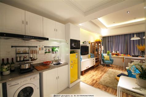 现代单身公寓简装效果图图片_家居设计_环境设计-图行天下素材网