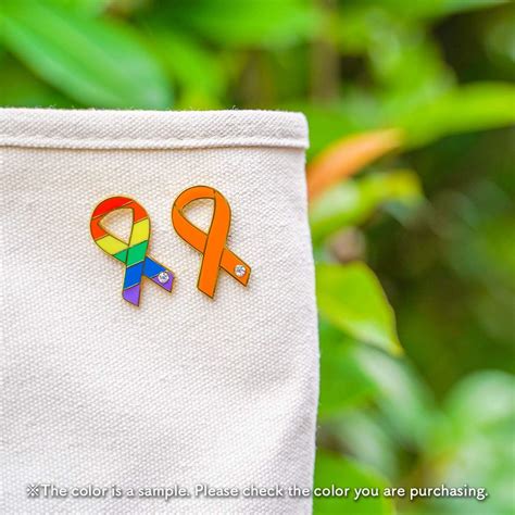 Buy AWARENESS RIBBON Lapel Pin Luxury Rhinestone Flat Online at Lowest ...